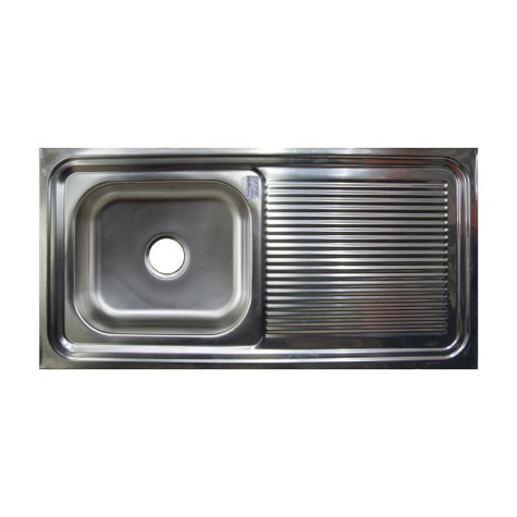 PILETA ACERO INOX. C/ MESADA 1 BACHA